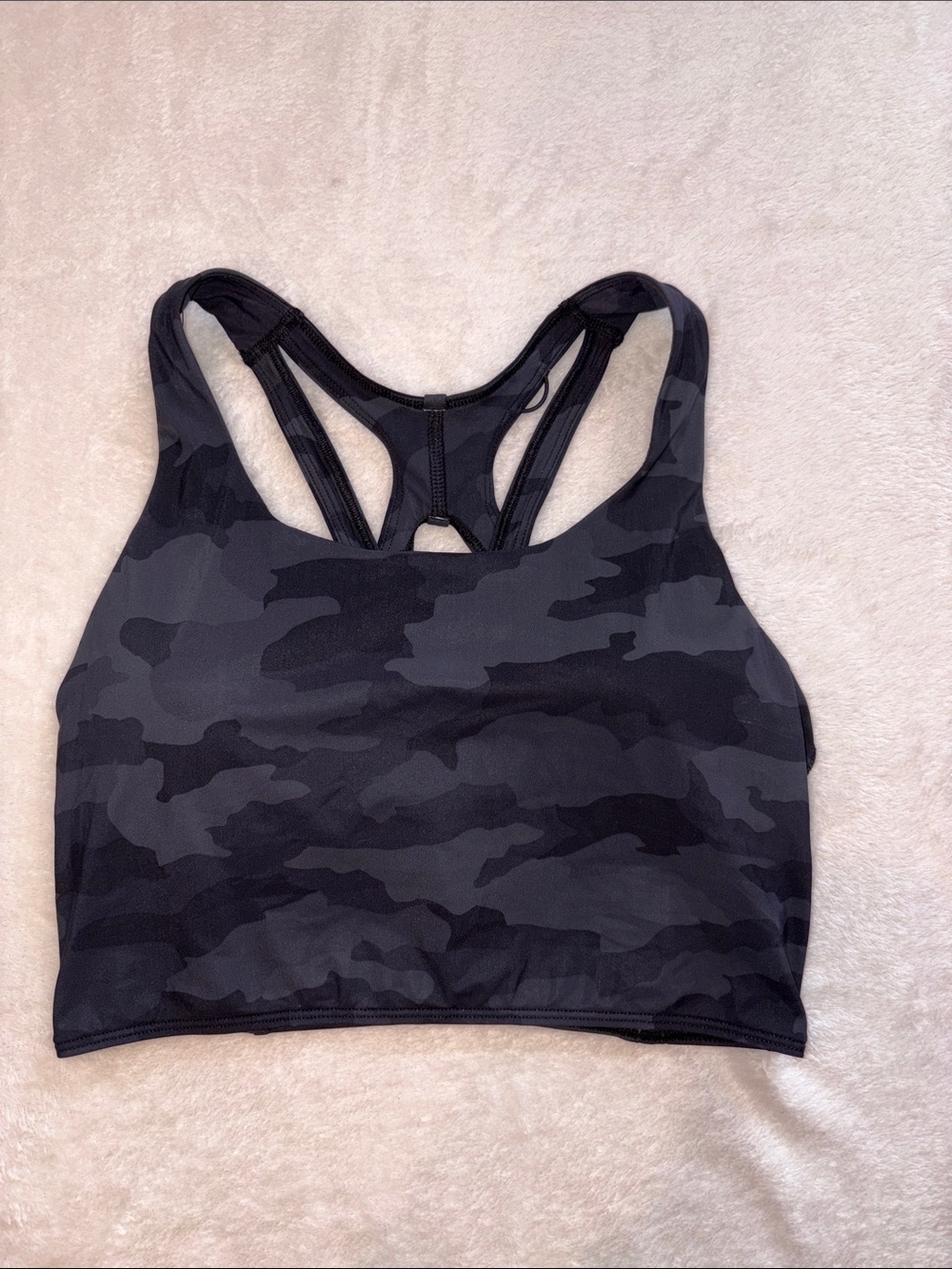 lululemon athletica Black Camo Racerback Sports Bra